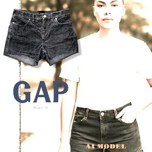GAP Shorts Gray Corduroy Cut Offs Frayed Raw Hem Casual Vacation Summer Size 6